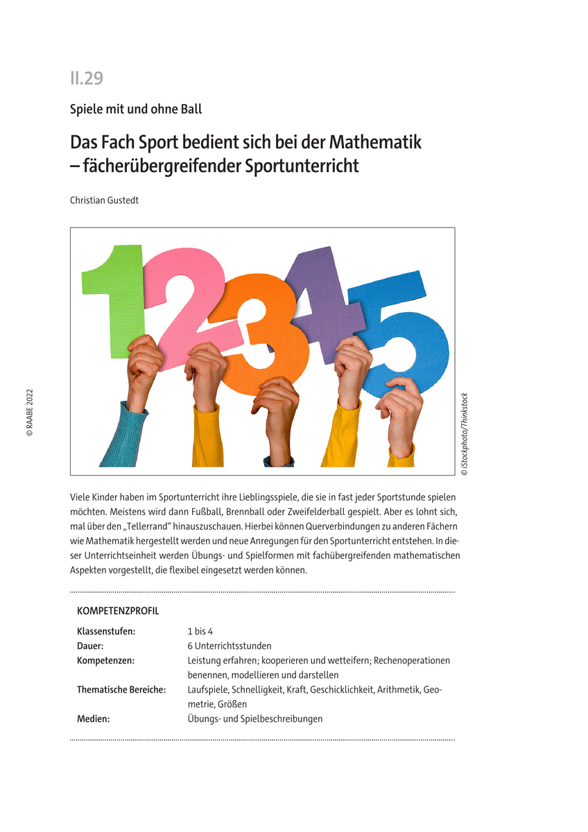 Das Fach Sport bedient sich bei der Mathematik