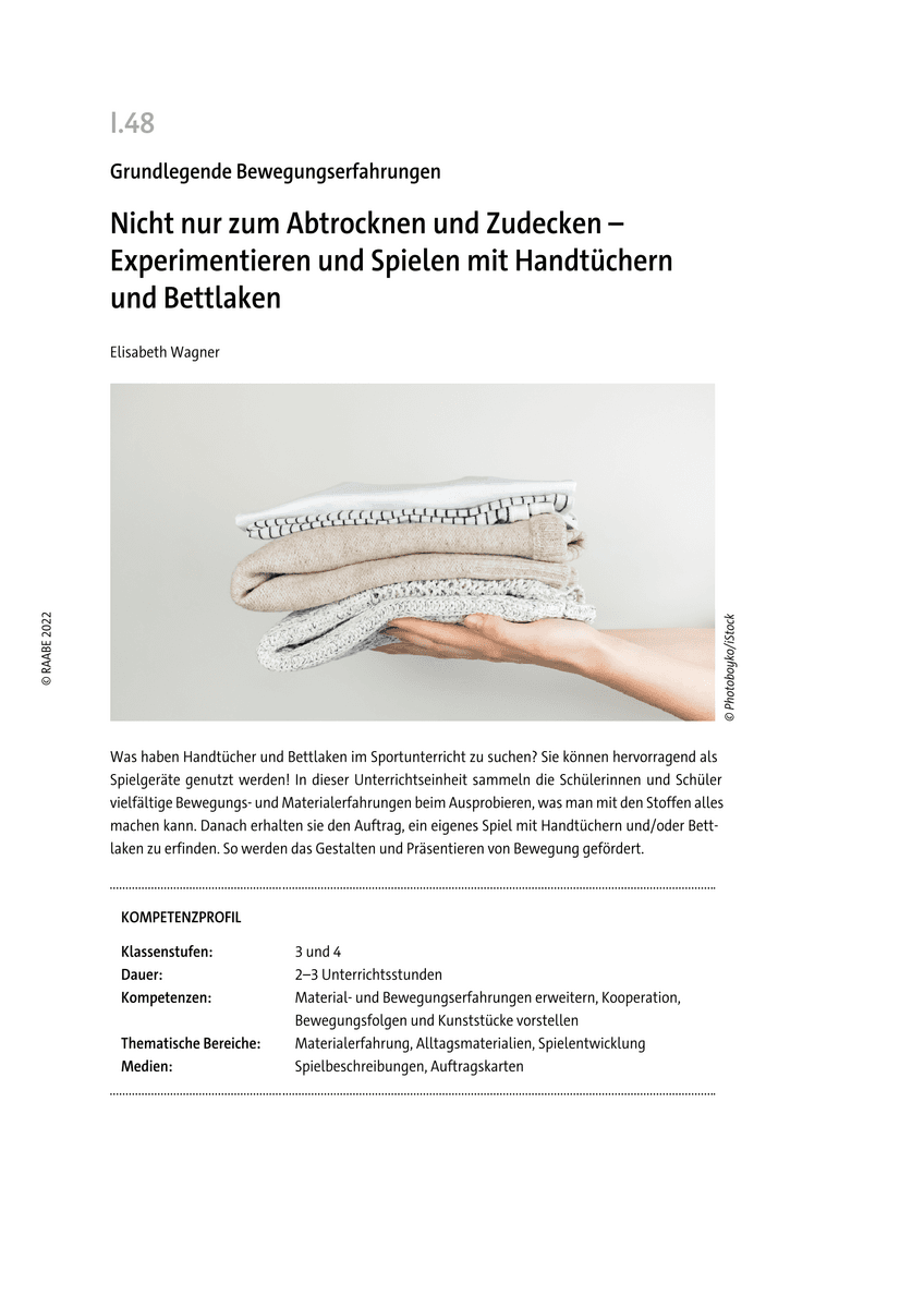 Nicht nur zum Abtrocknen und Zudecken