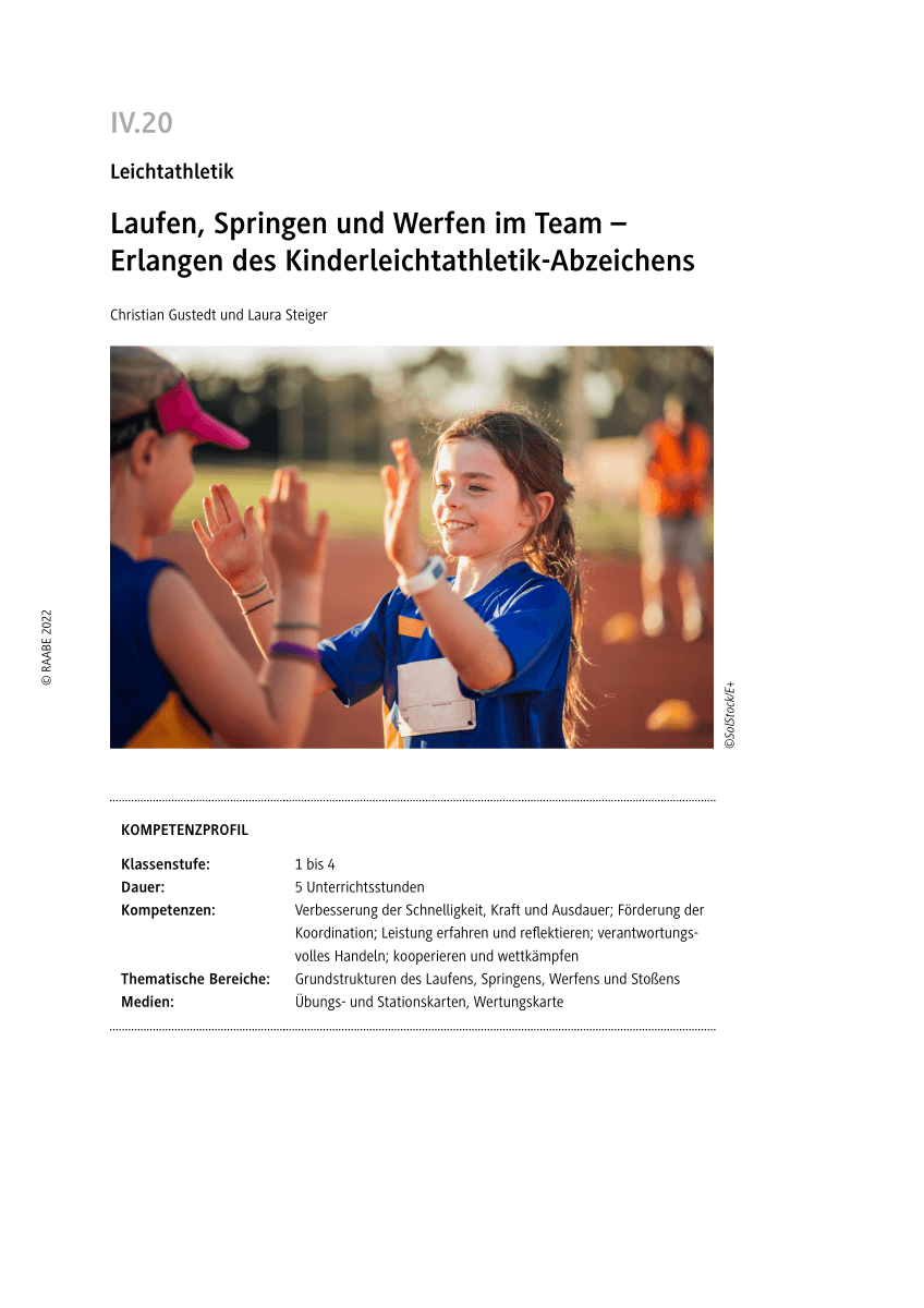 Erlangen des Kinderleichtathletik-Abzeichens