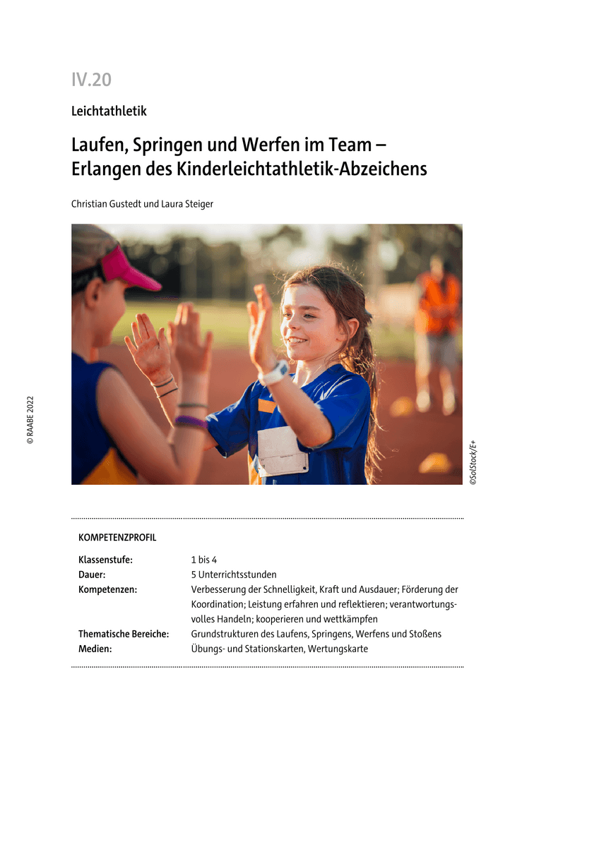 Laufen, Springen und Werfen im Team