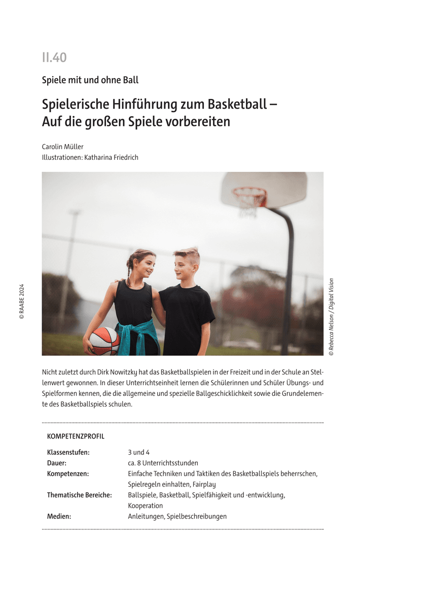 Spielerische Hinführung zum Basketball