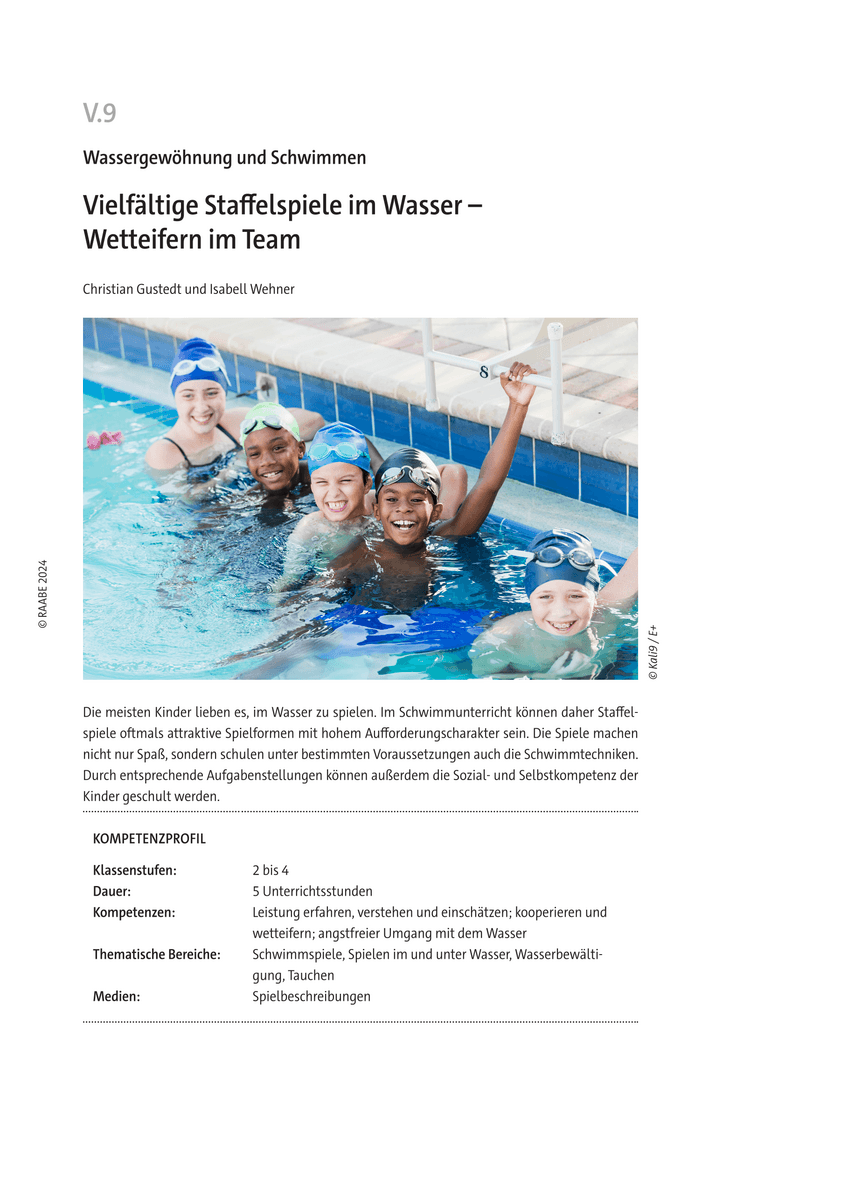 Vielfältige Staffelspiele im Wasser