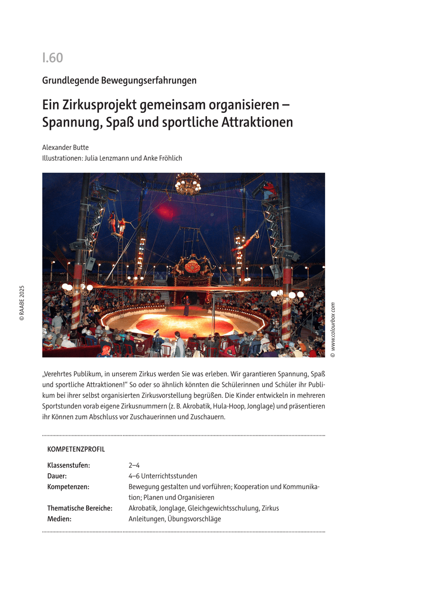 Ein Zirkusprojekt gemeinsam organisieren