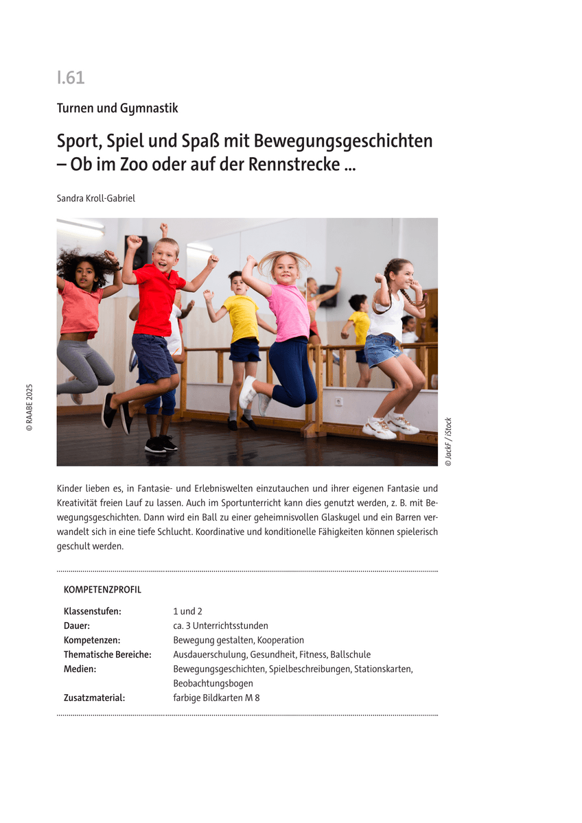 Sport, Spiel und Spaß mit Bewegungsgeschichten