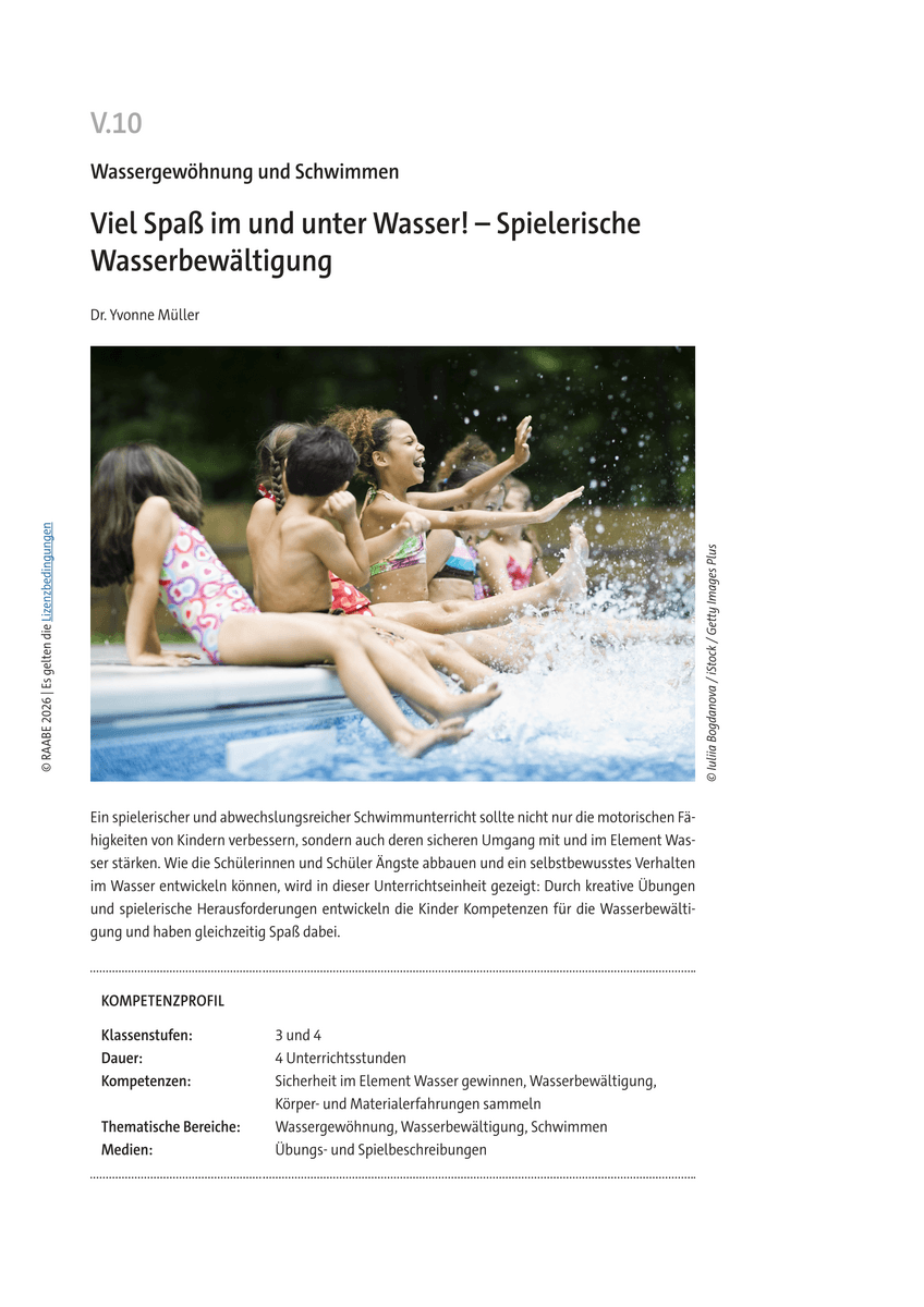 Viel Spaß im und unter Wasser!