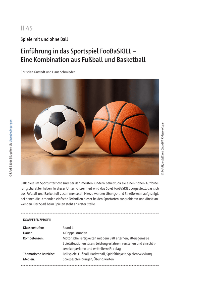 Einführung in das Sportspiel FooBaSKILL