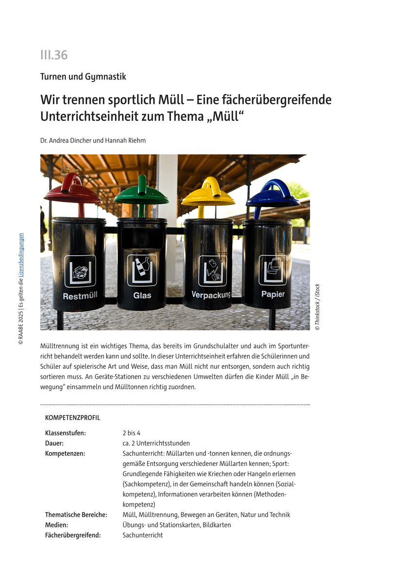 Wir trennen sportlich Müll