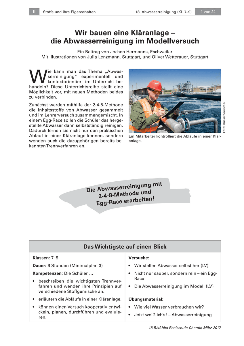 Wir bauen eine Kläranlage