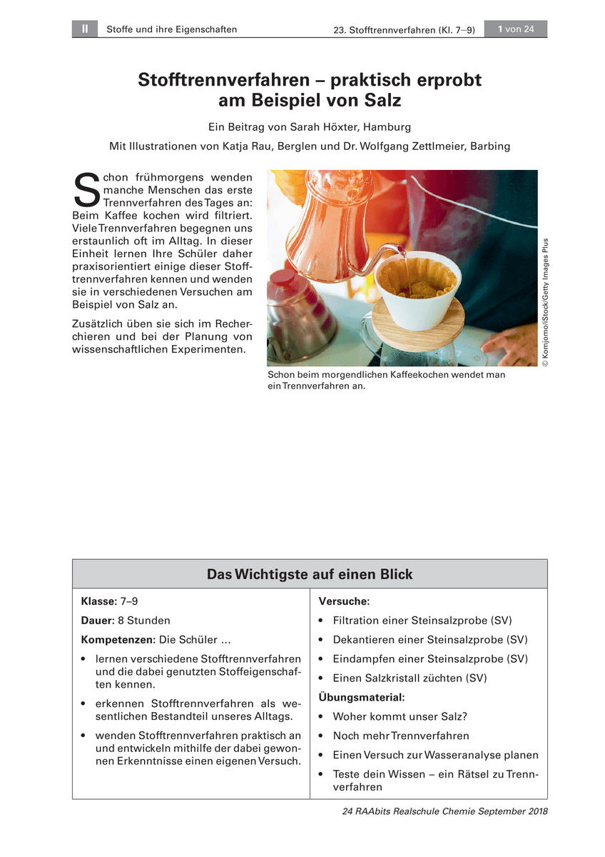 Stofftrennverfahren