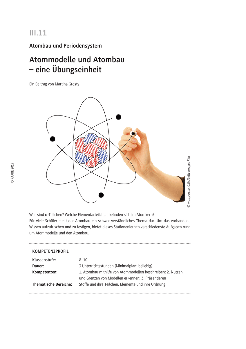 Atommodelle und Atombau