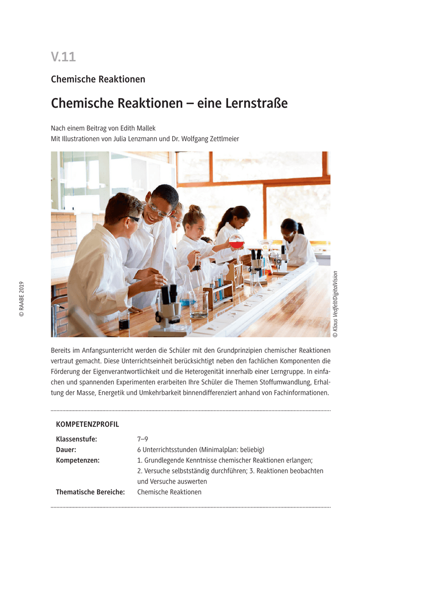 Chemische Reaktionen