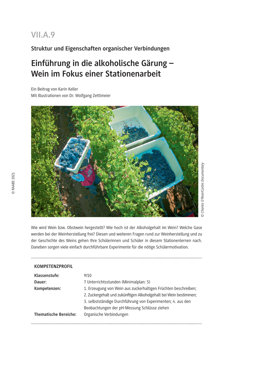 Einführung in die alkoholische Gärung