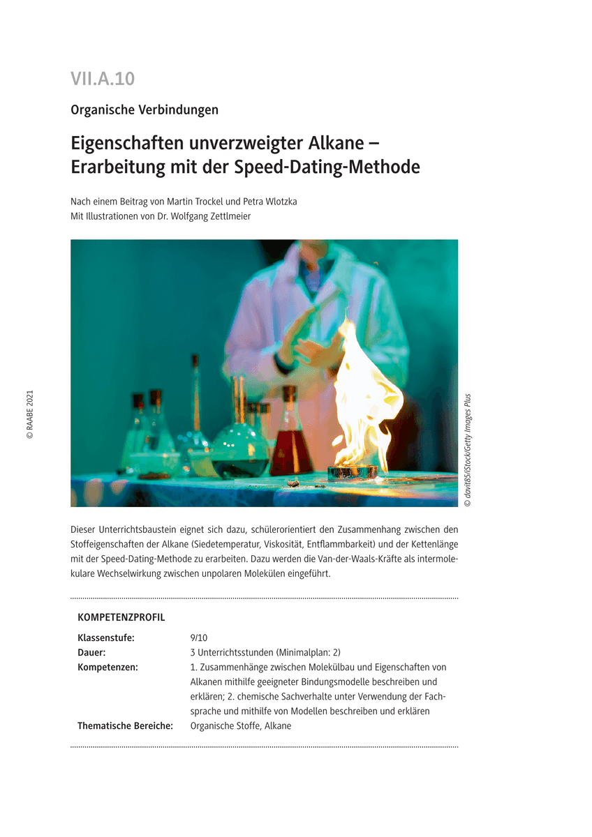 Eigenschaften unverzweigter Alkane