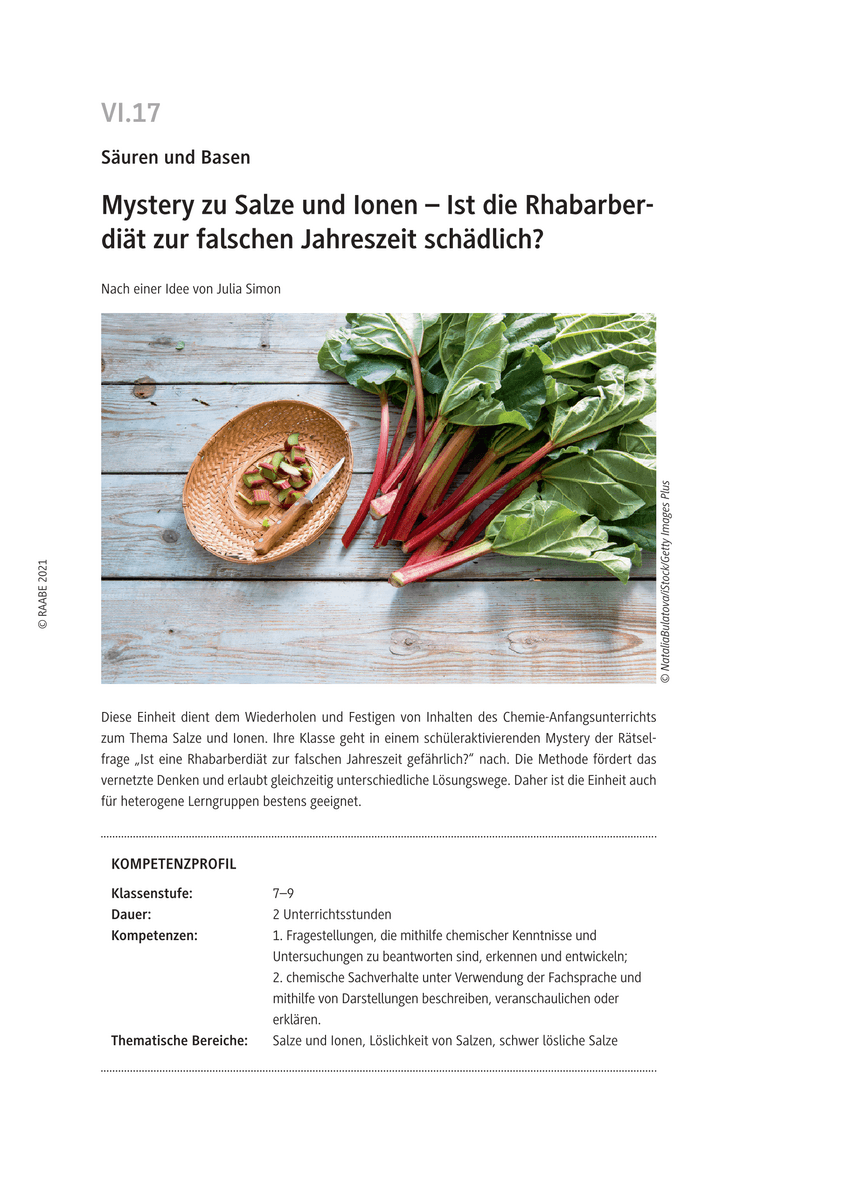 Mystery zu Salze und Ionen