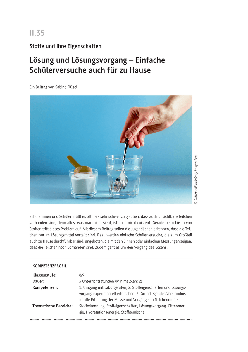 Lösung und Lösungsvorgang