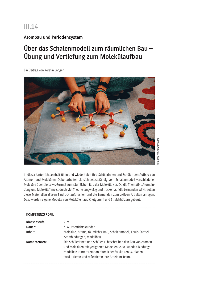 Über das Schalenmodell zum räumlichen Bau