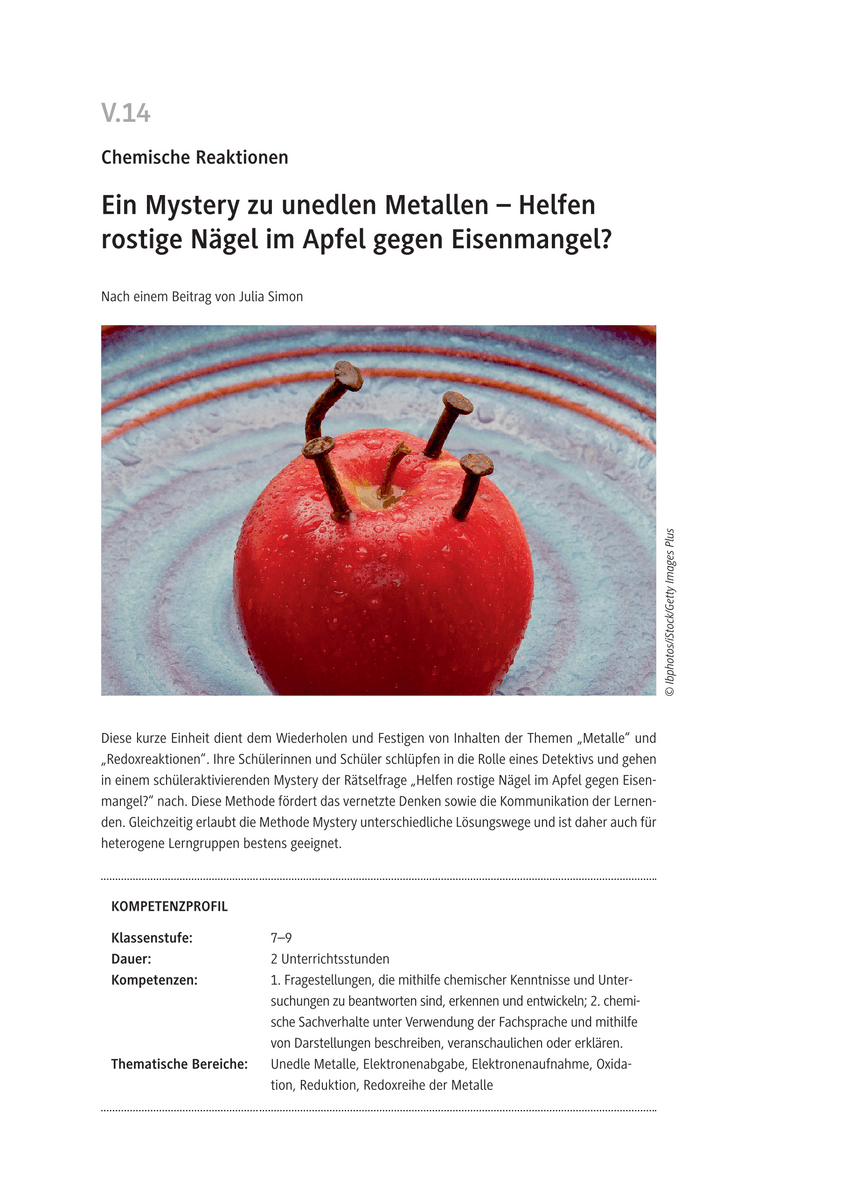 Ein Mystery zu unedlen Metallen