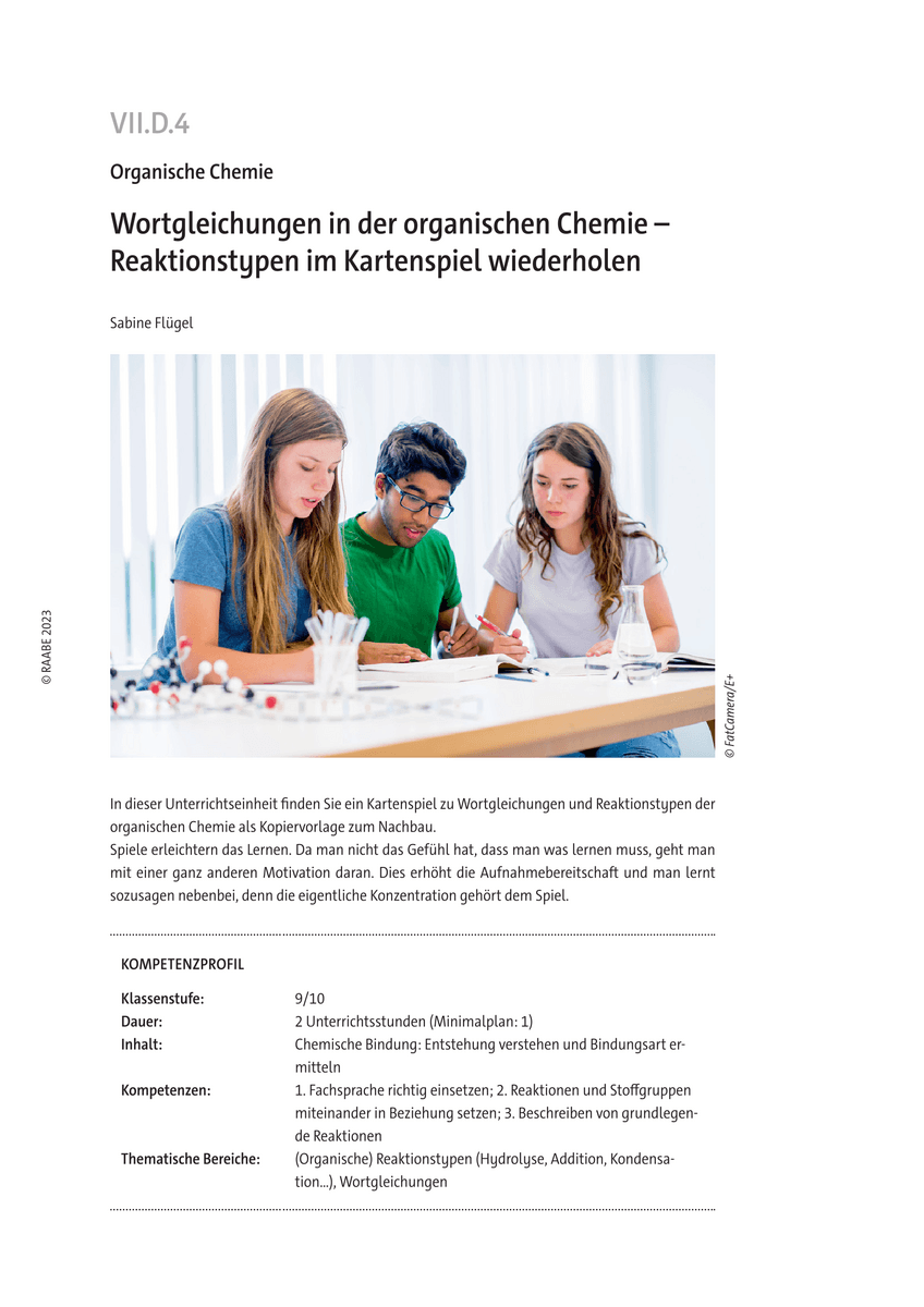 Wortgleichungen in der organischen Chemie