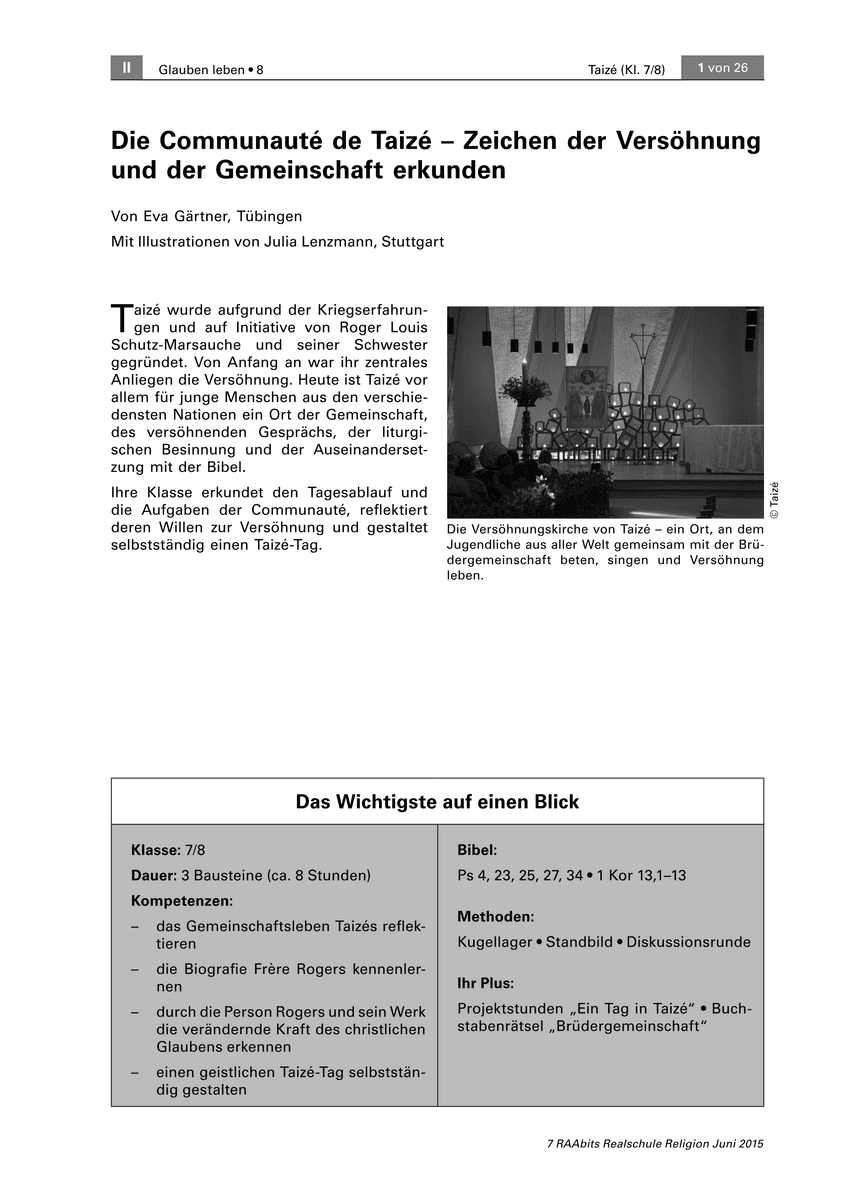 Die Communauté de Taizé