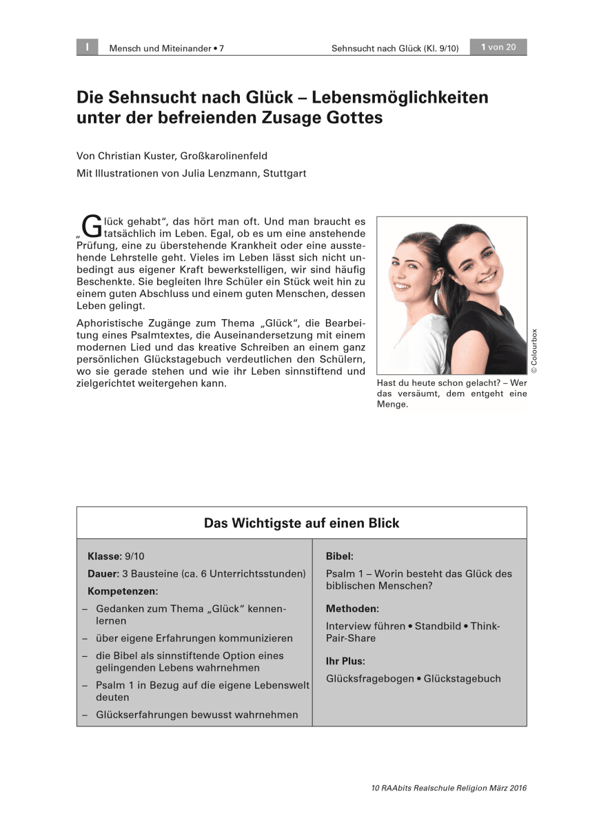 Die Sehnsucht nach Glück