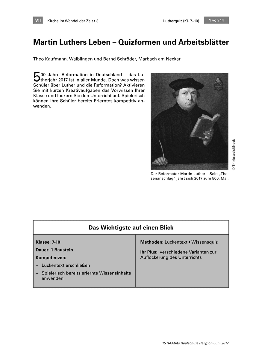 Martin Luthers Leben