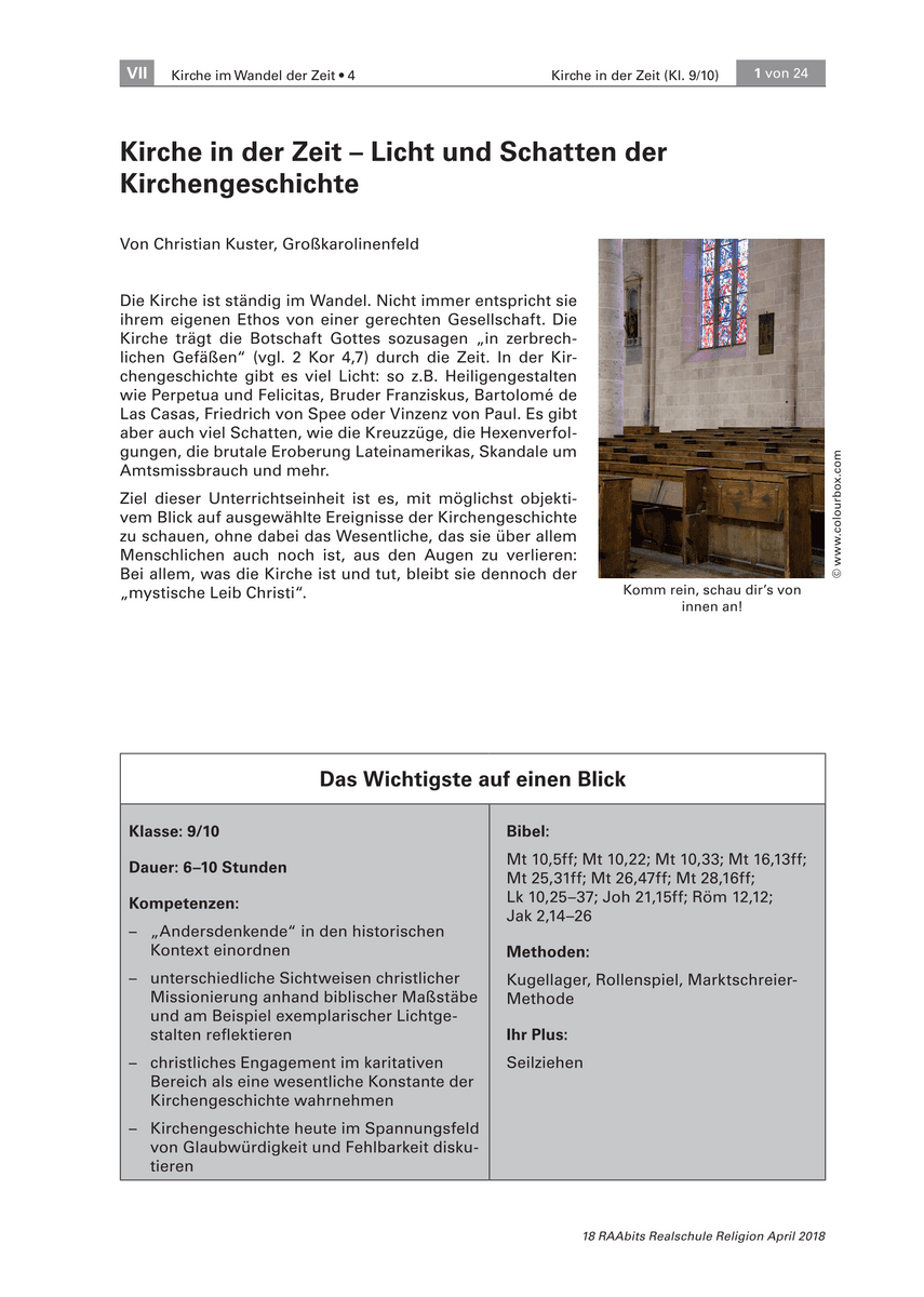 Kirche in der Zeit