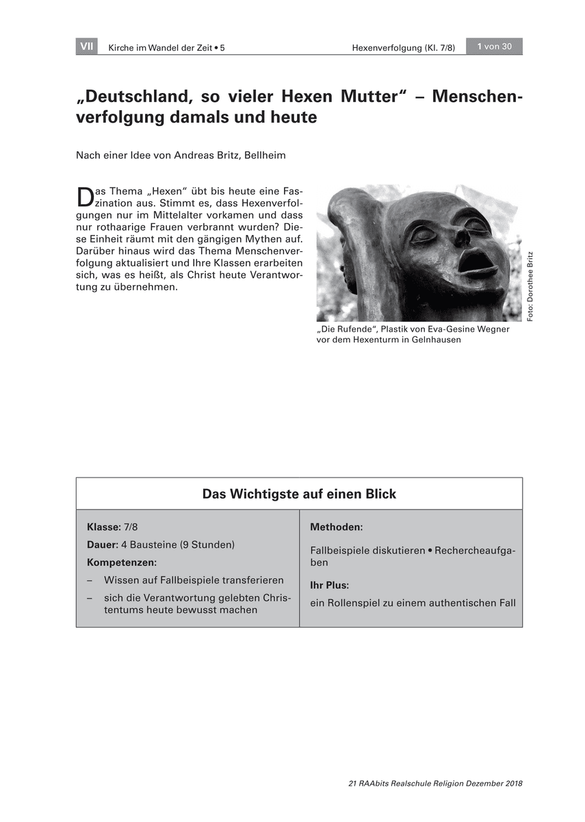 „Deutschland, so vieler Hexen Mutter“