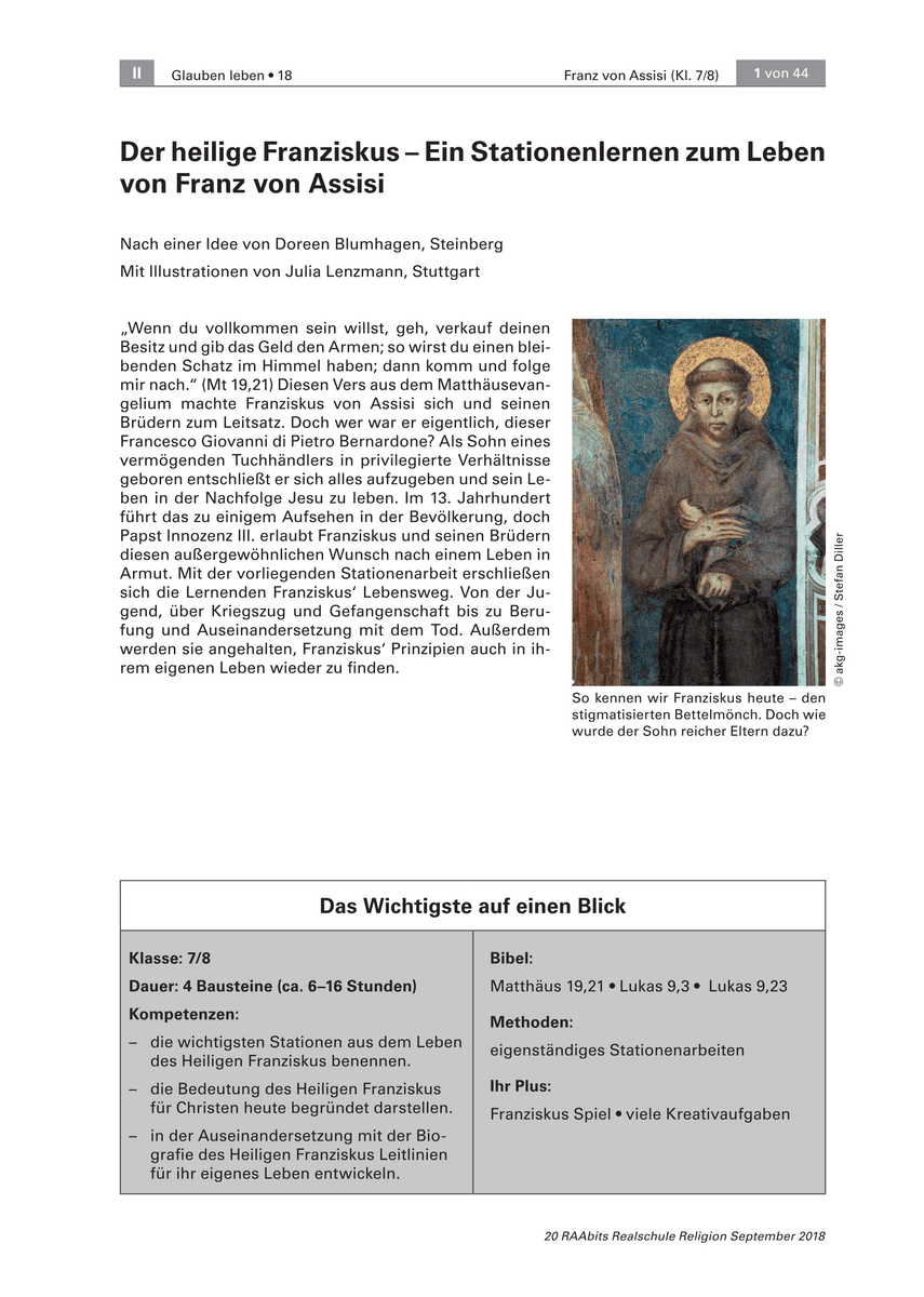 Der heilige Franziskus
