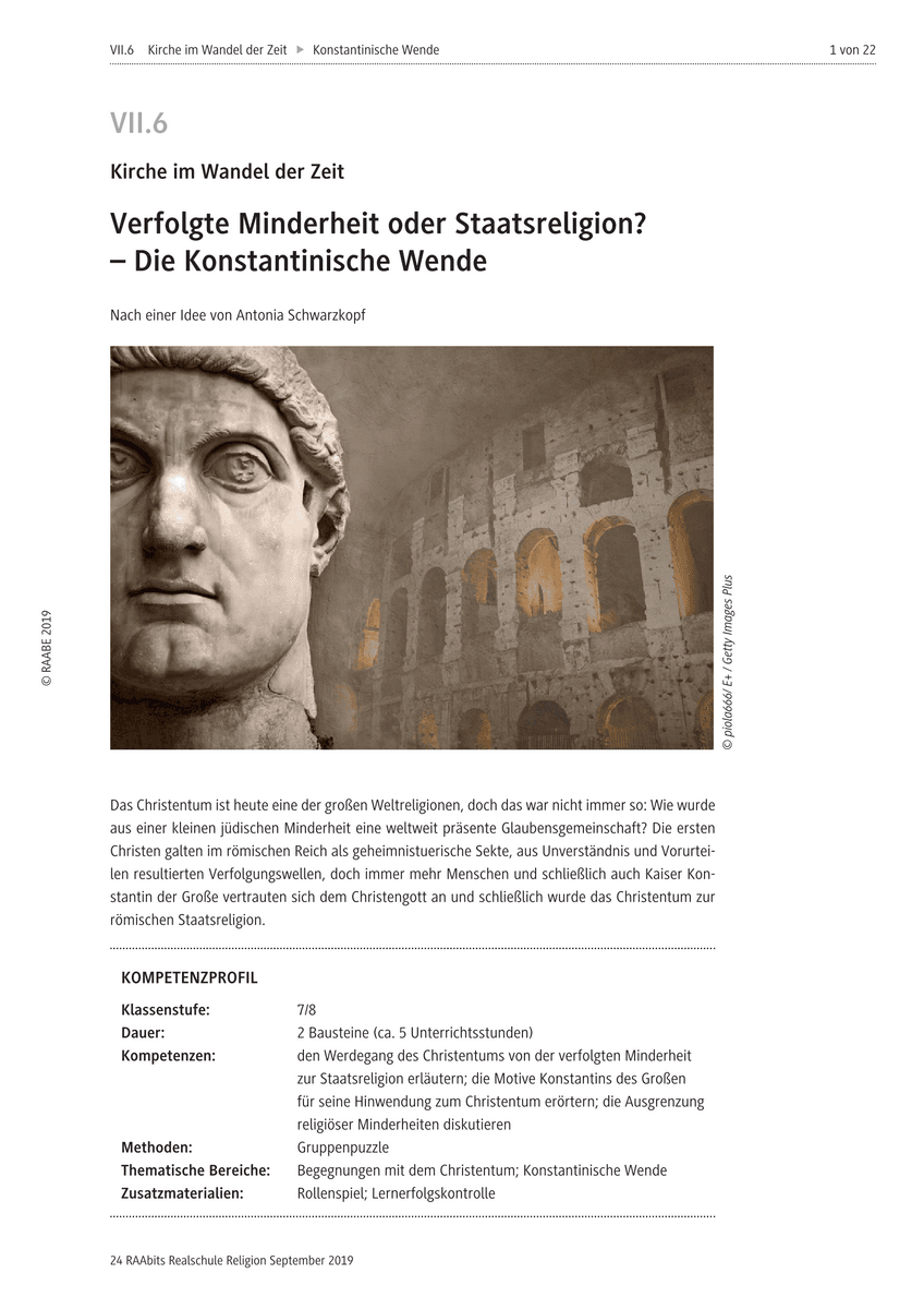 Verfolgte Minderheit oder Staatsreligion?