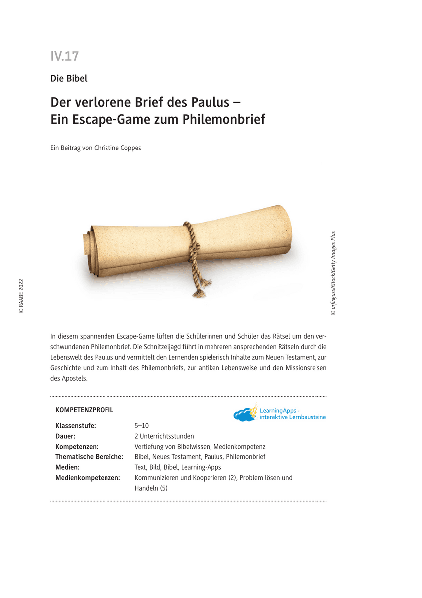 Der verlorene Brief des Paulus