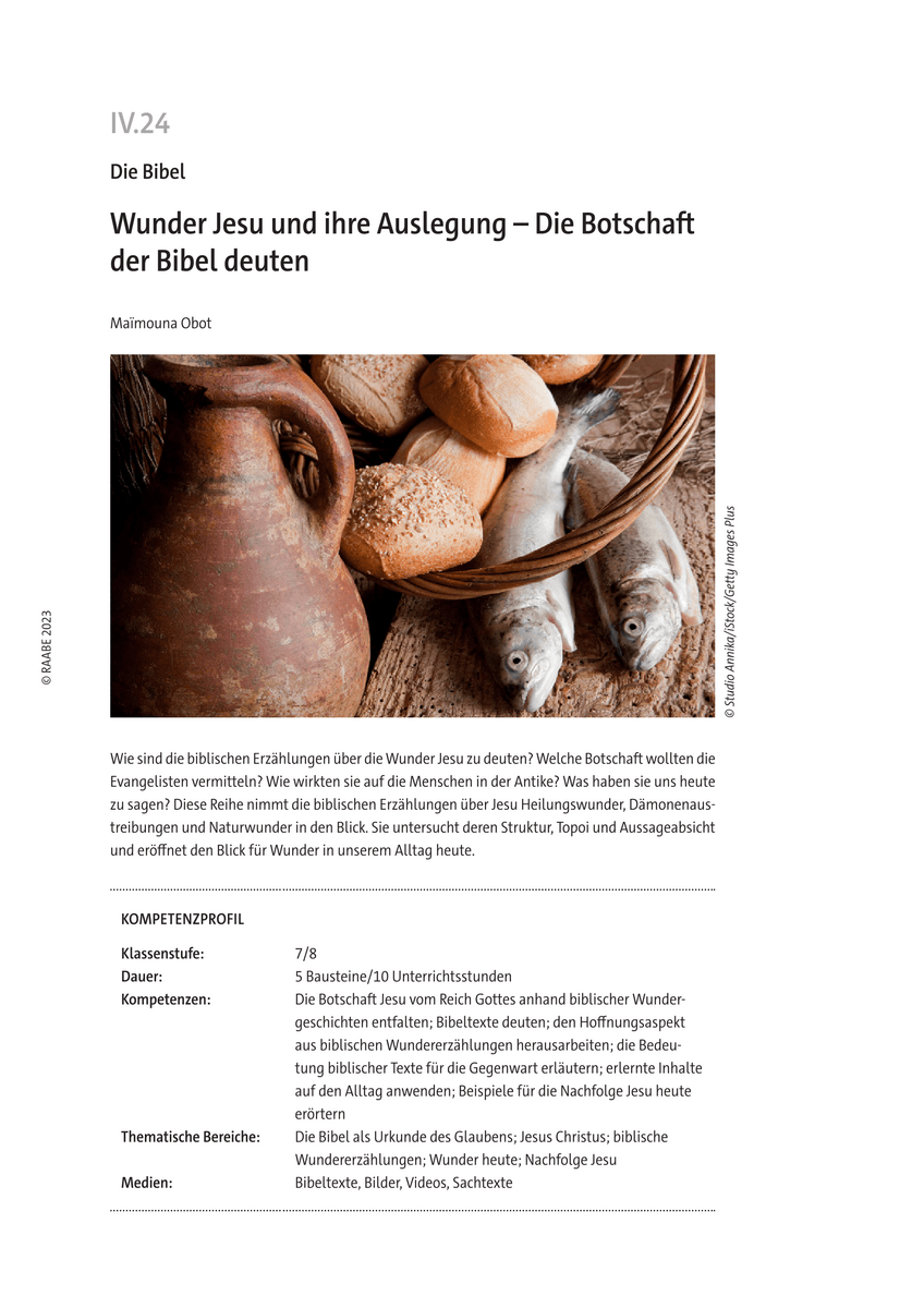 Wunder Jesu und ihre Auslegung