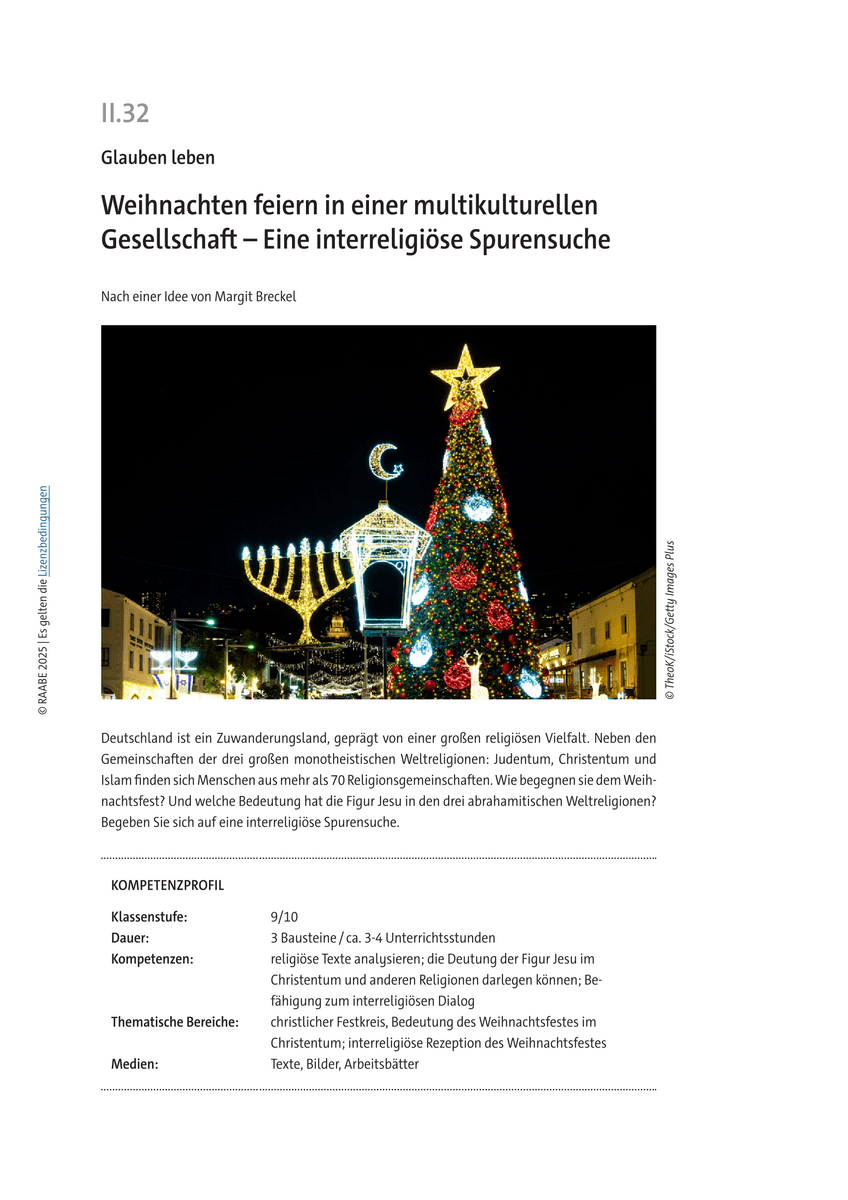 Weihnachten feiern in einer multikulturellen Gesellschaft