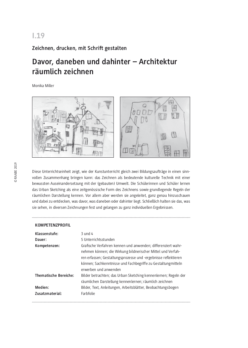 Architektur räumlich zeichnen