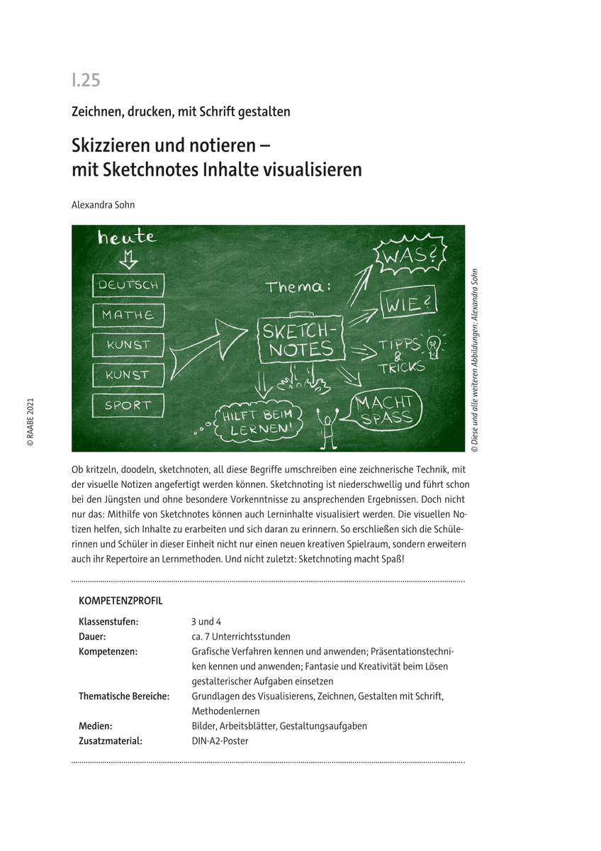 Skizzieren und notieren