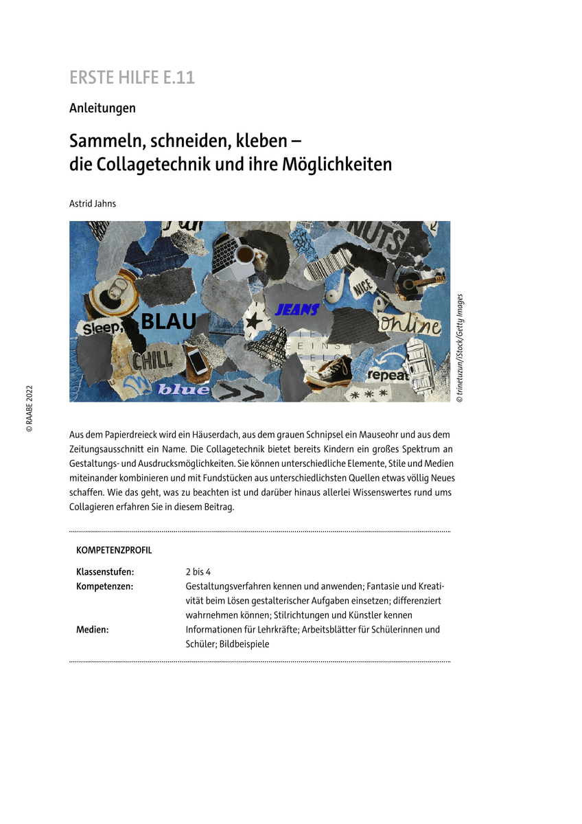 Die Collagetechnik und ihre Möglichkeiten