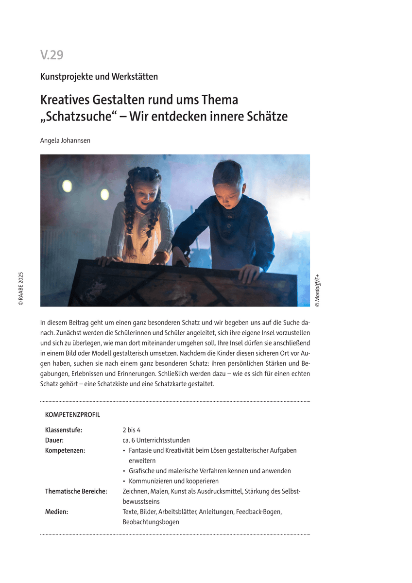 Kreatives Gestalten rund ums Thema "Schatzsuche"