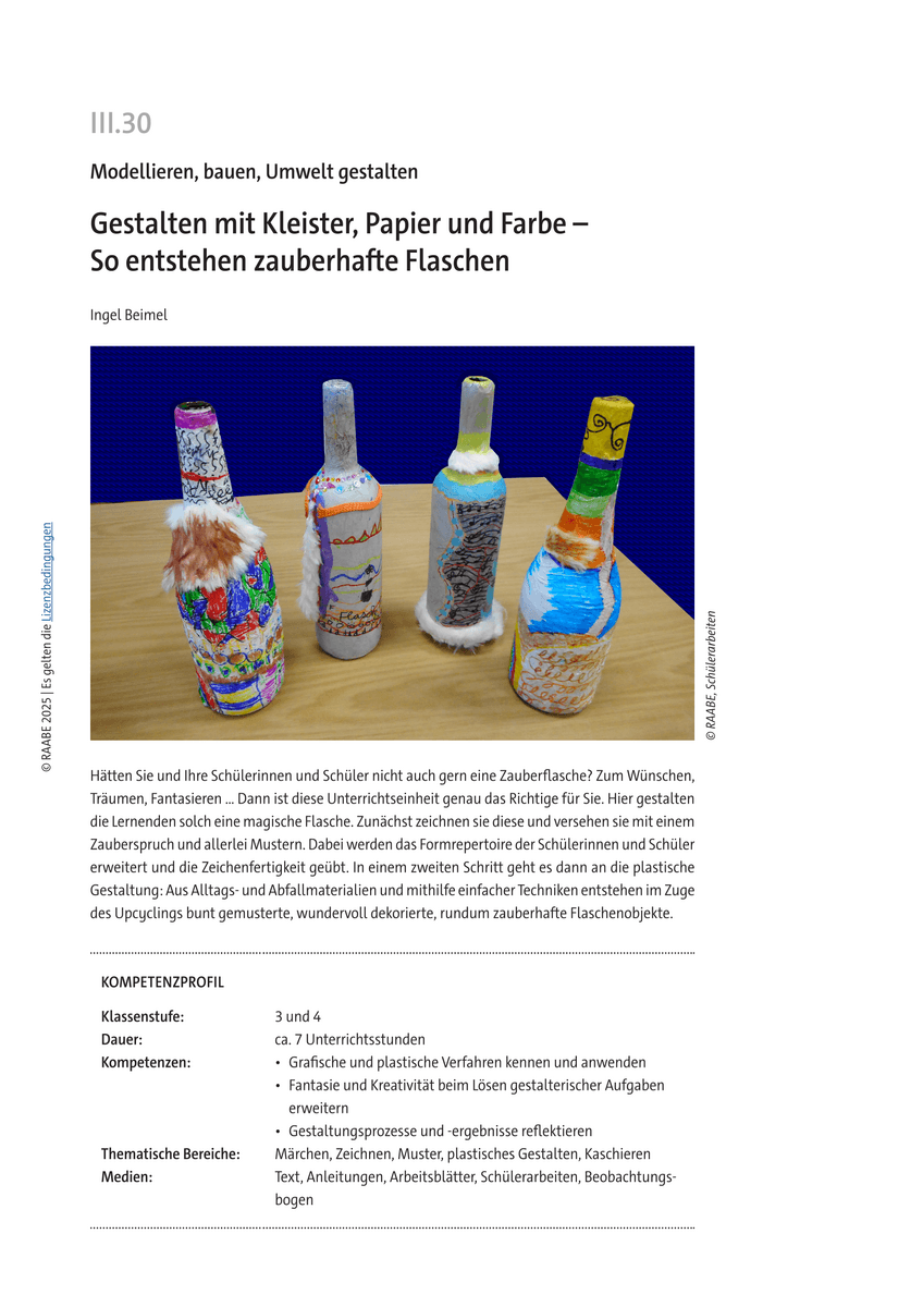 Gestalten mit Kleister, Papier und Farbe