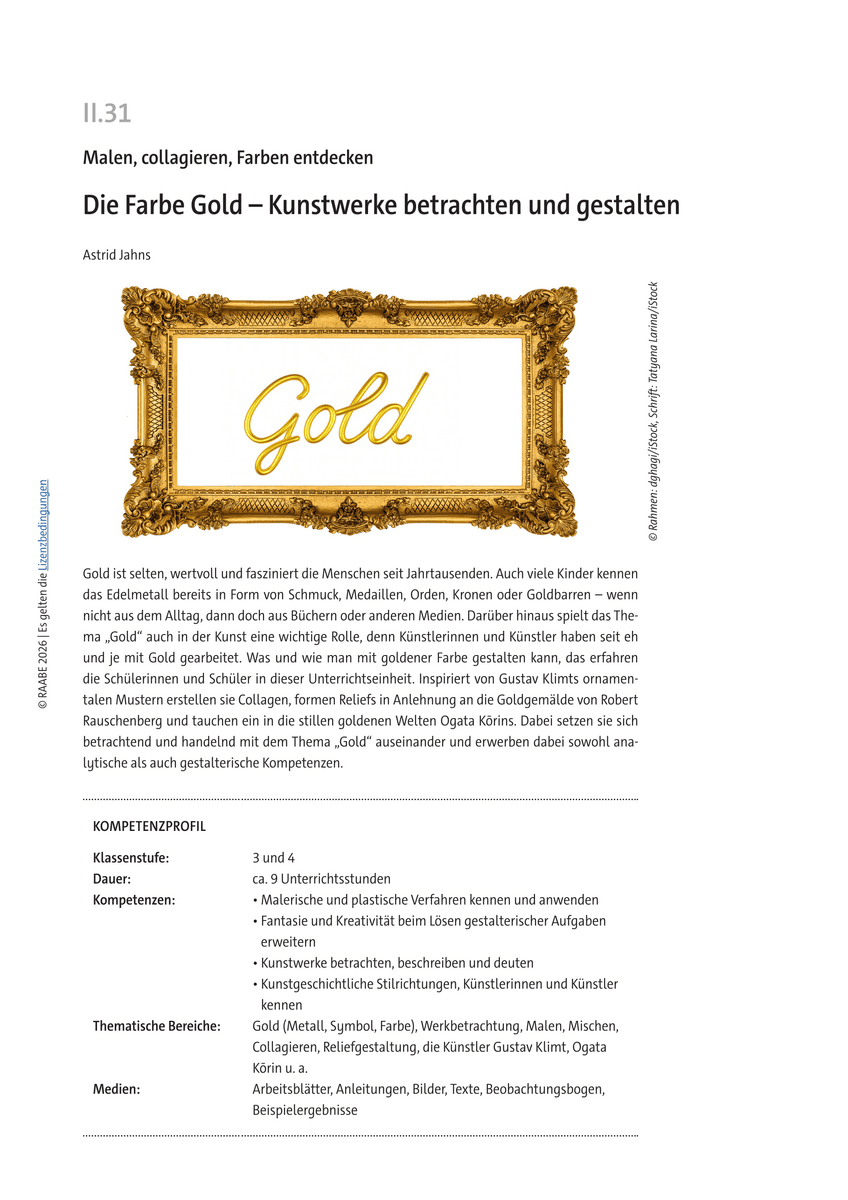Die Farbe Gold