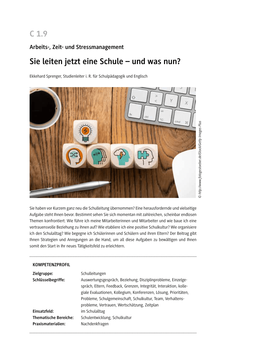 Sie leiten jetzt eine Schule - und was nun?