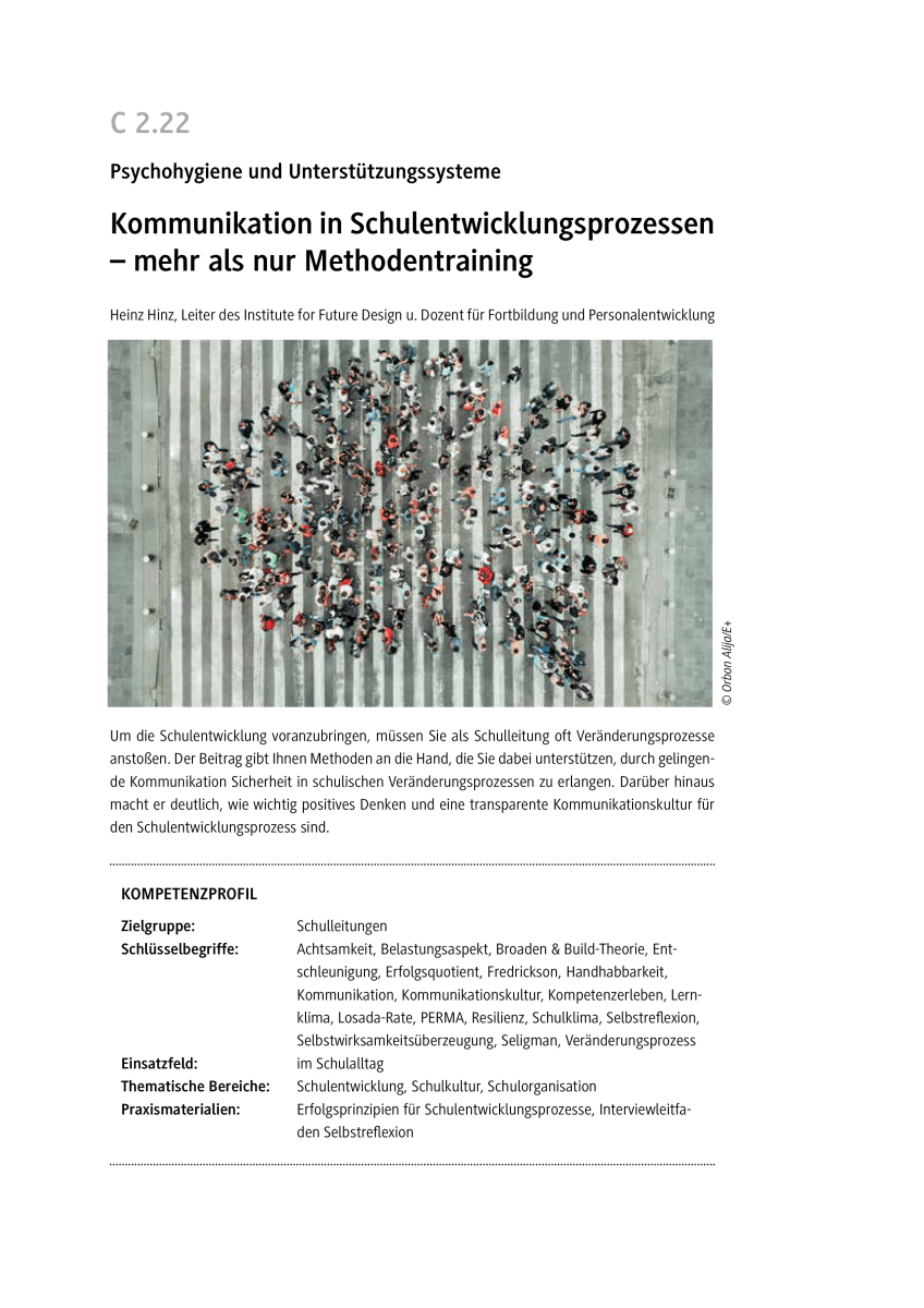 Kommunikation in Schulentwicklungsprozessen - mehr als nur Methodentraining