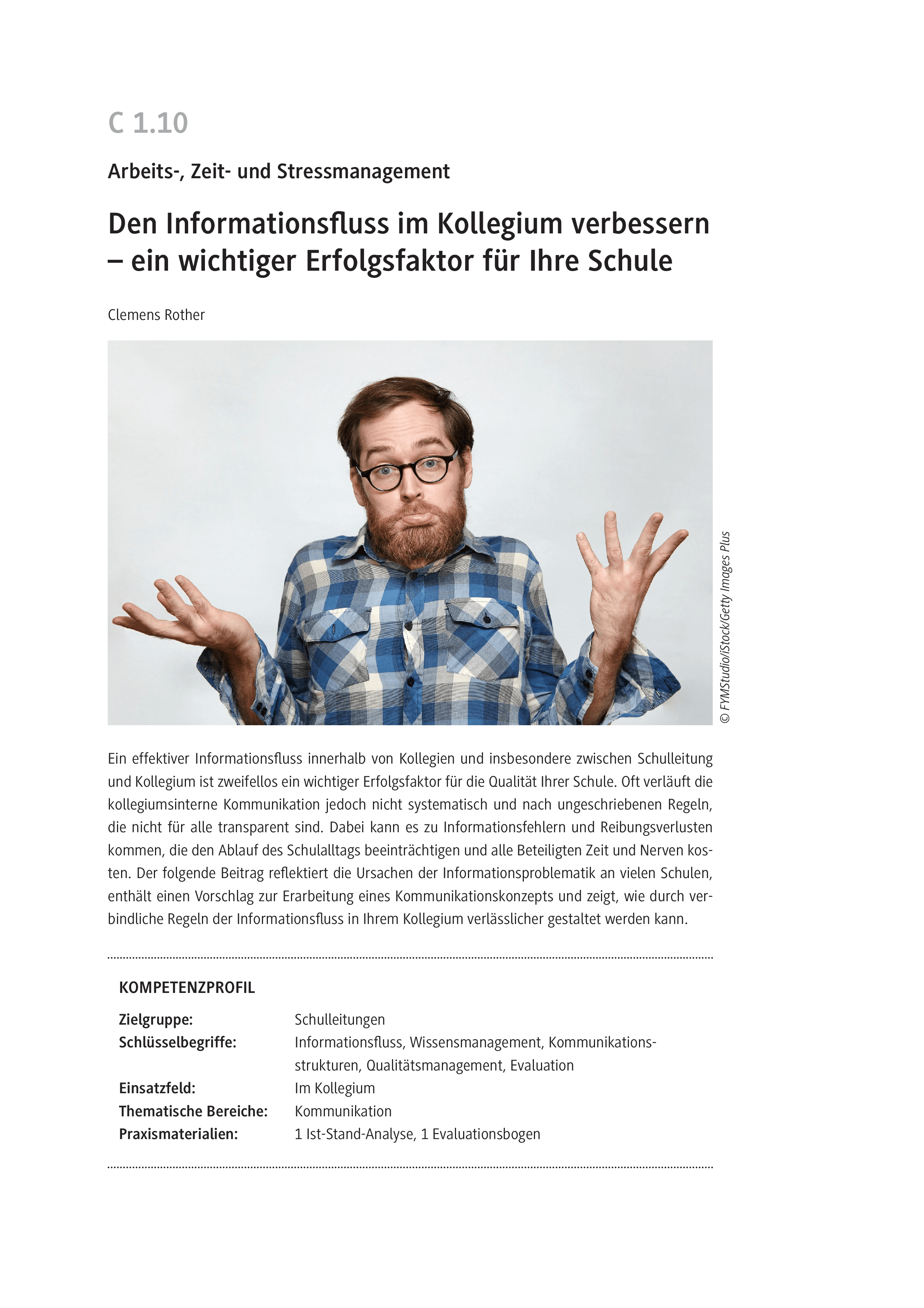Den Informationsfluss im Kollegium verbessern