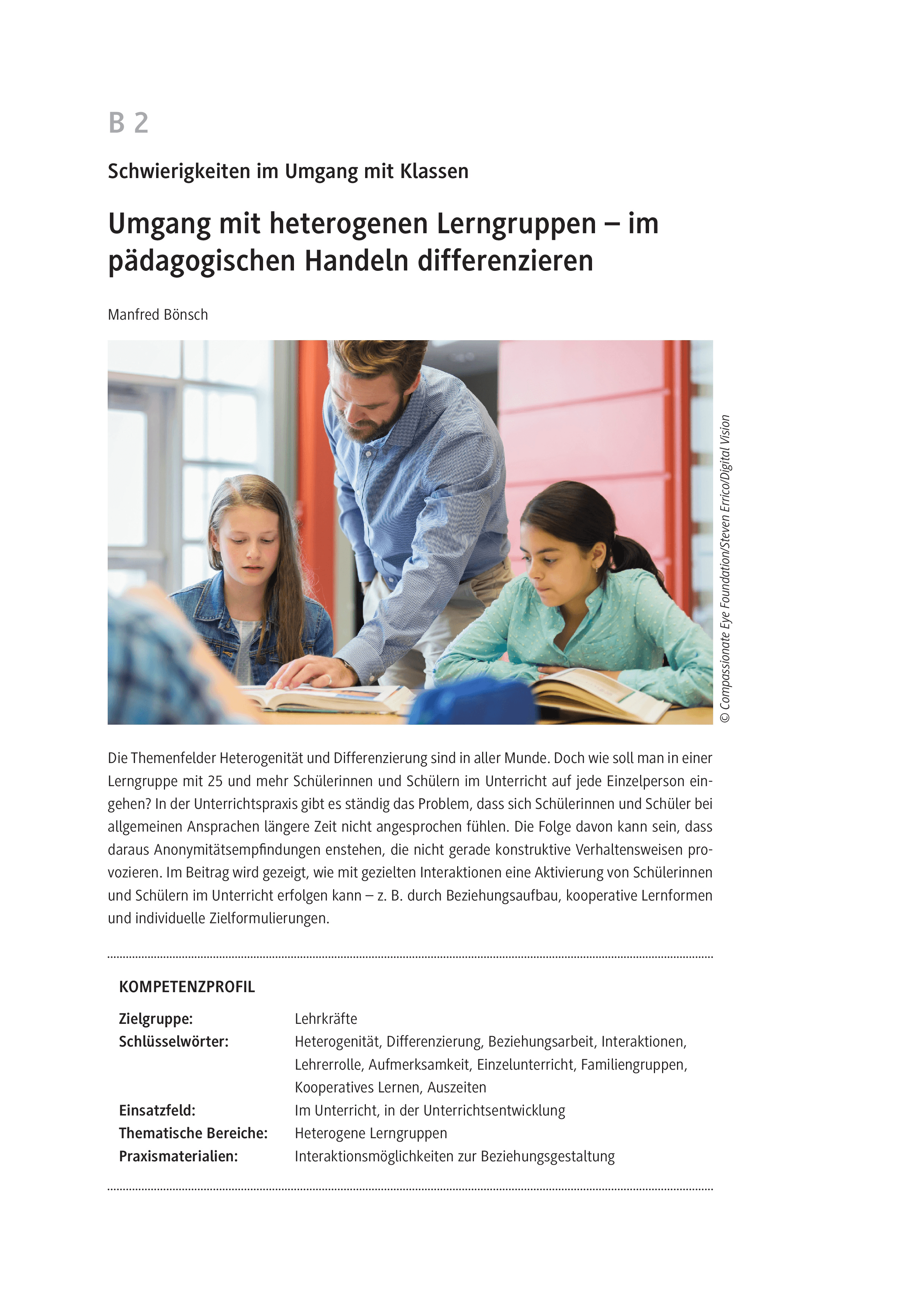 Umgang mit heterogenen Lerngruppen