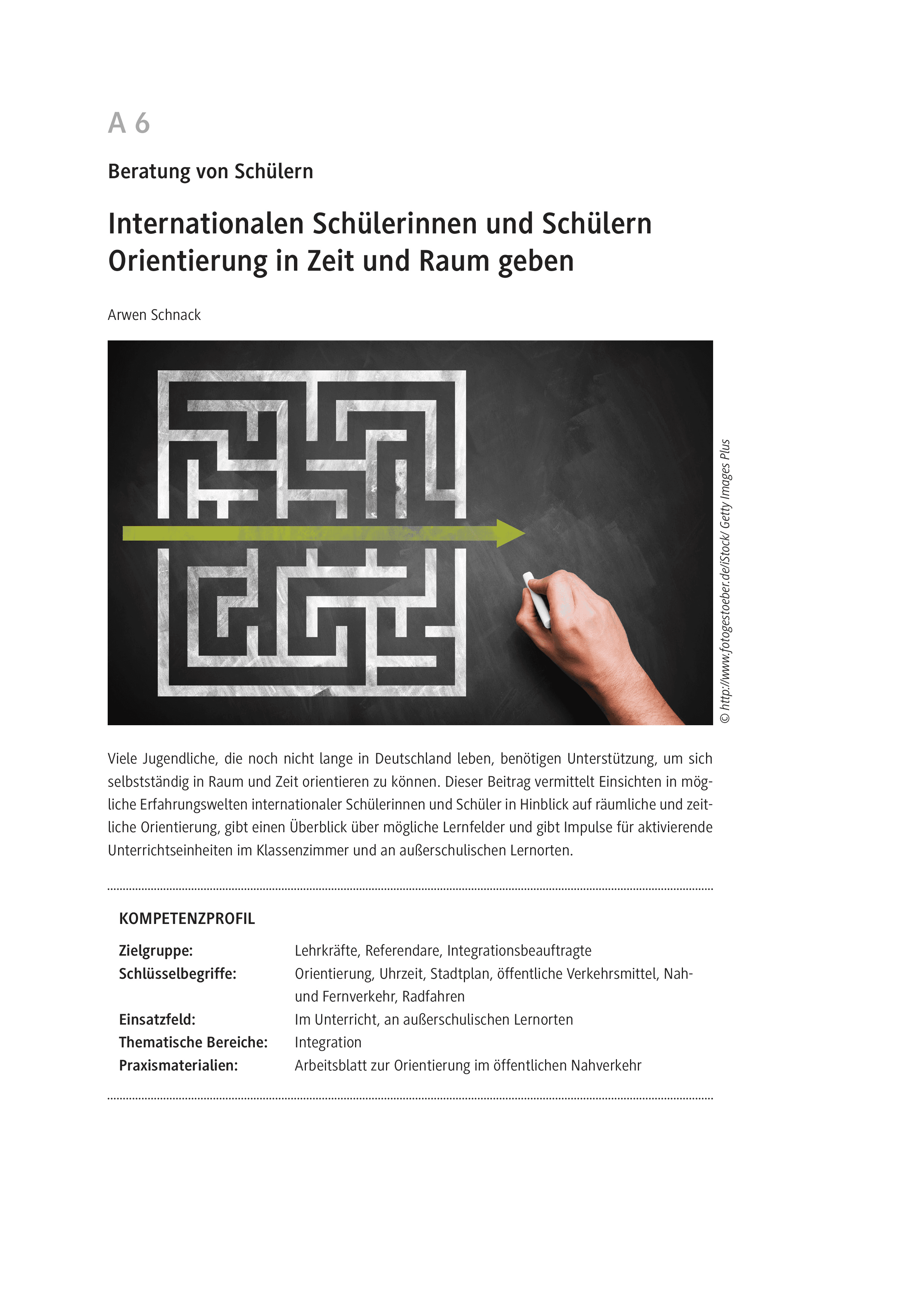 Beratung von Schülern