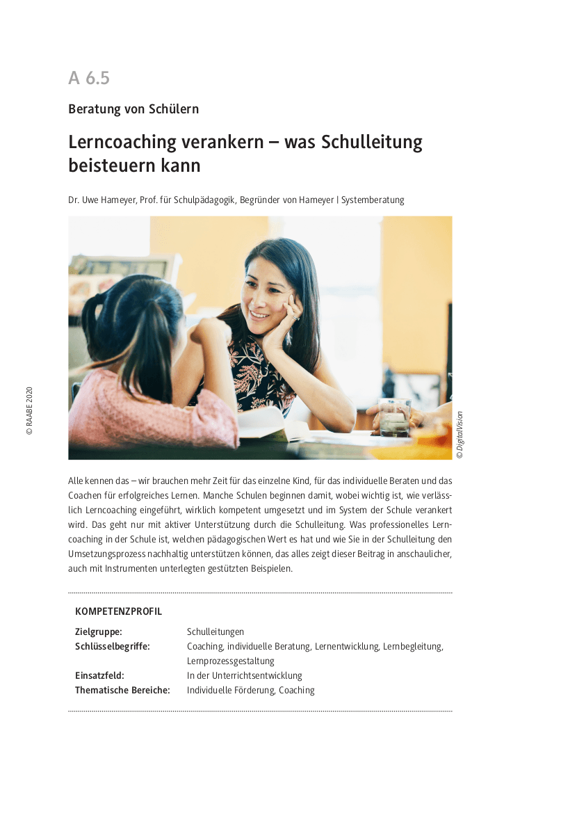 Lerncoaching verankern