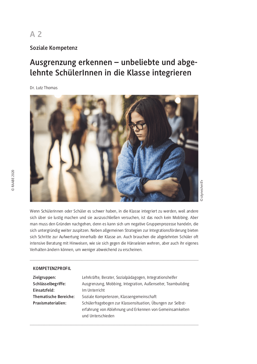 Ausgrenzung erkennen