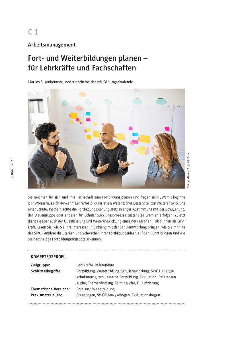 Fort- und Weiterbildungen planen