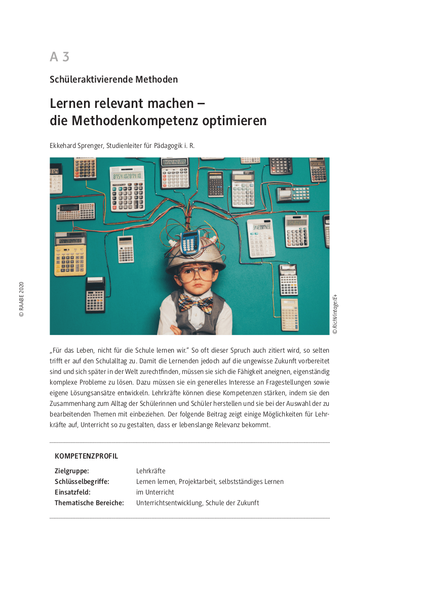 Die Methodenkompetenz optimieren