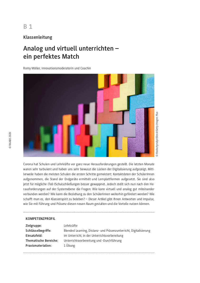 Analog und virtuell unterrichten