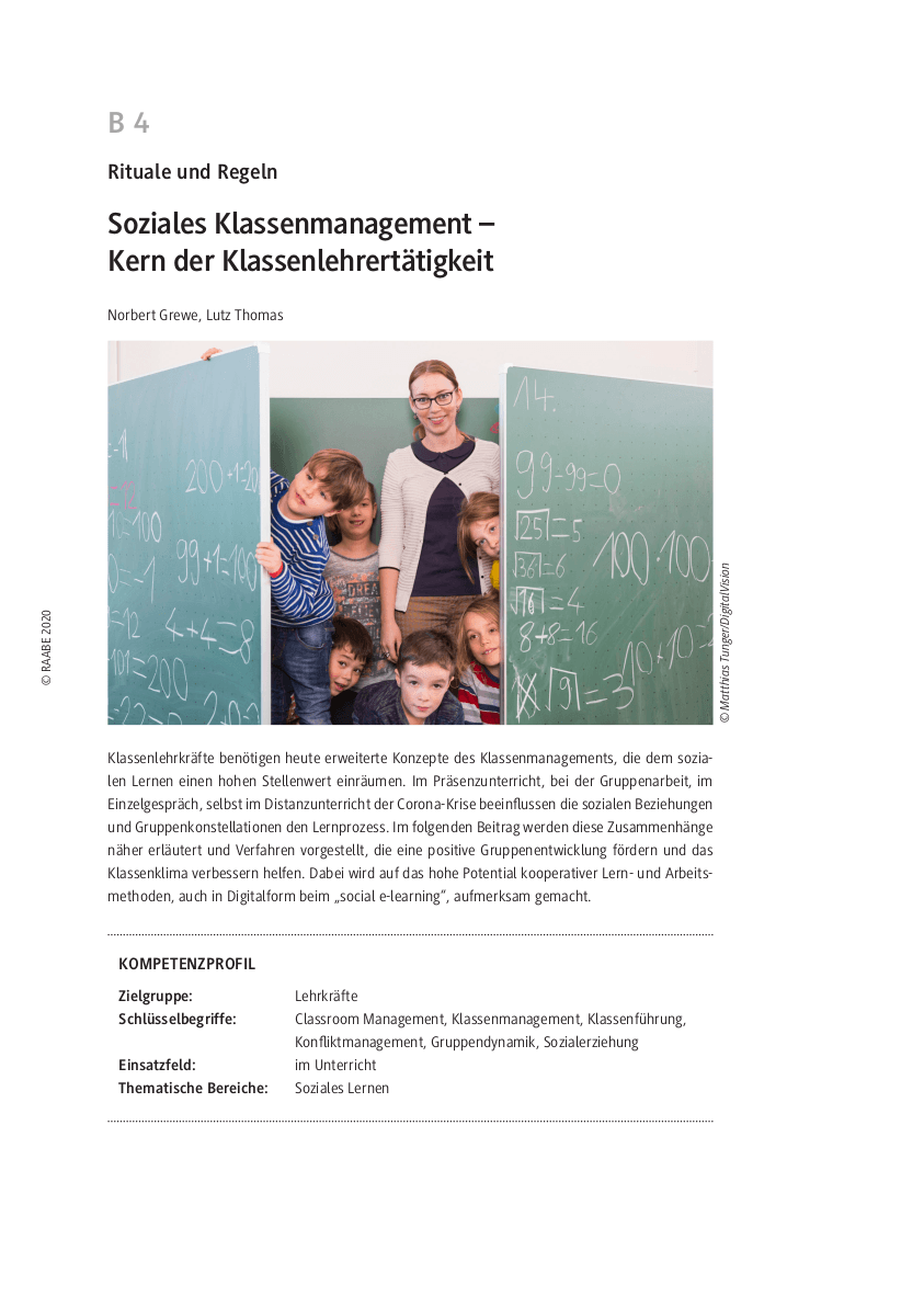 Soziales Klassenmanagement