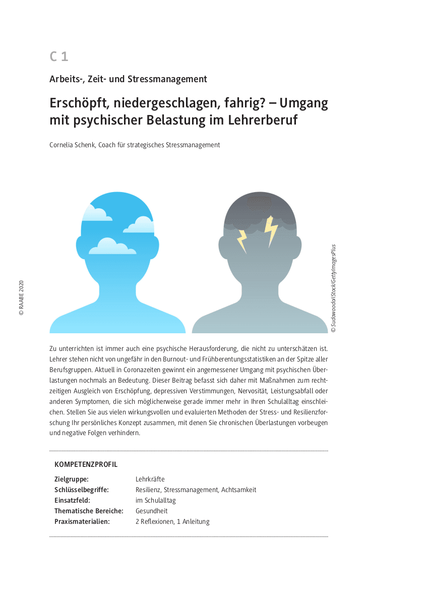 Umgang mit psychischer Belastung im Lehrerberuf